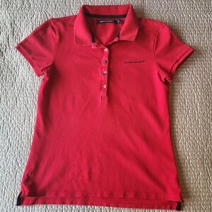 Calvin Klein Red Polo Shirt For Women, Size M